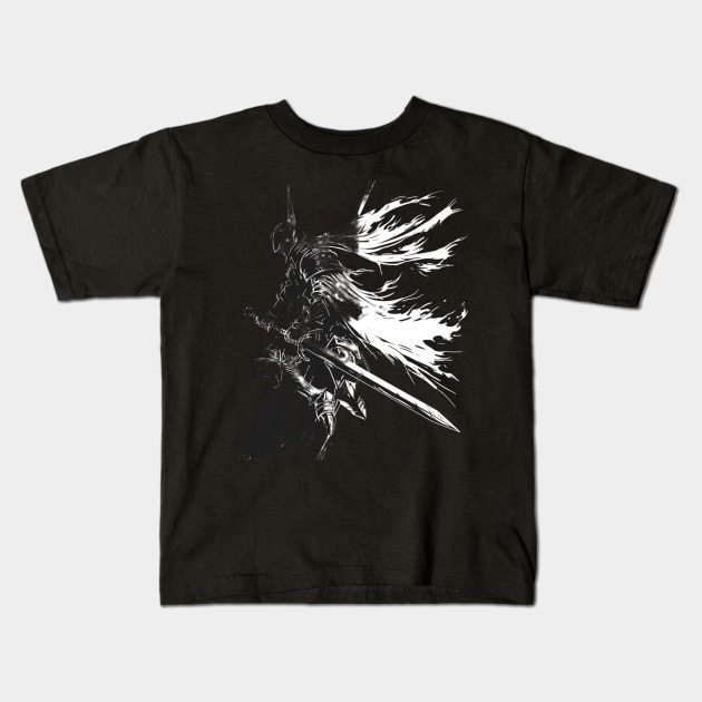 Dark Soul Artisan Crafting Light in Darkness Kids T-Shirt by Chibi Monster